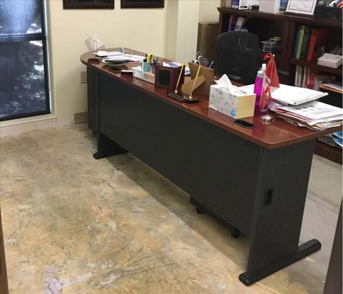 Office building floors were removed because of water damage
